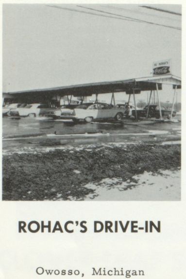 Rohacs Drive-In - 1963 Yearbook Ad (newer photo)